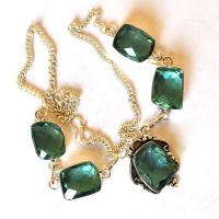 Am 3139 collier sautoir aigue marine 15x20mm argent925 40gr 1