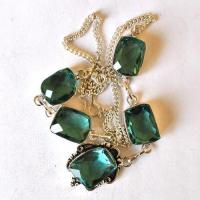 Am 3139 collier sautoir aigue marine 15x20mm argent925 40gr 3