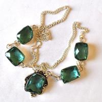 Am 3139 collier sautoir aigue marine 15x20mm argent925 40gr 4