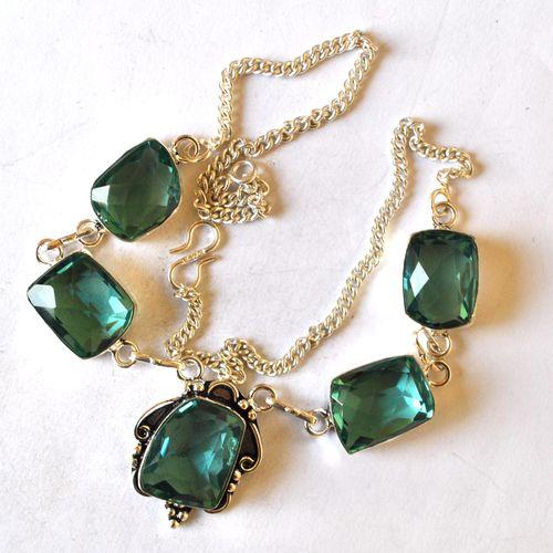 Am 3139 collier sautoir aigue marine 15x20mm argent925 40gr 4