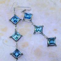 Am 3147a boucles oreilles pendants aigue marine verte bijou achat vente argent 925