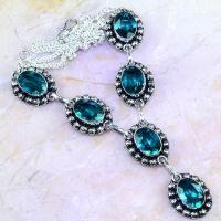 Am 3188a collier parure sautoir aigue marine bleue bijou achat vente argent 926