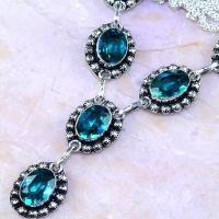 Am 3188b collier parure sautoir aigue marine bleue bijou achat vente argent 926