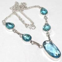 Am 3208a collier parure sautoir aigue marine bleue achat vente bijou argent 925 1