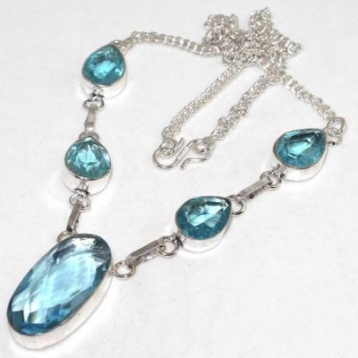 Am 3208d collier parure sautoir aigue marine bleue achat vente bijou argent 925 1