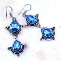 Am 3243a boucles oreilles aigue marine 10x15mm bleue bijou achat vente argent 925