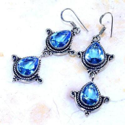 Am 3243c boucles oreilles aigue marine 10x15mm bleue bijou achat vente argent 925