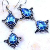 Am 3243c boucles oreilles aigue marine 10x15mm bleue bijou achat vente argent 925