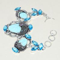 Am 3302a bracelet bouddha aigue marine bleue ovales gouttes bijou achat vente argent 925