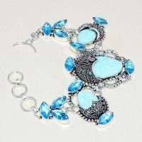 Am 3302d bracelet bouddha aigue marine bleue ovales gouttes bijou achat vente argent 925