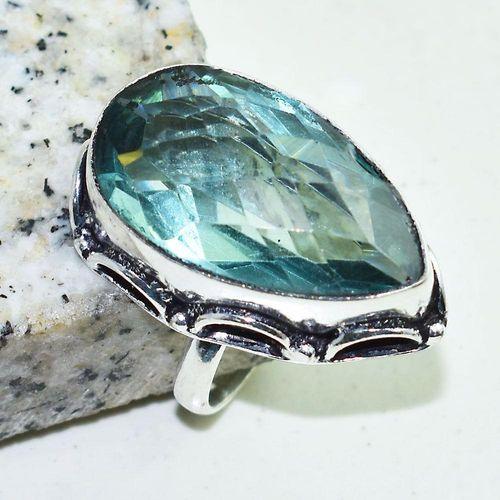 Am 3306b bague chevaliere t58 16x28mm aigue marine bleue bijou achat vente argent 925