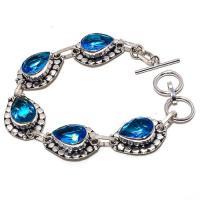 Am 3334a bracelet aigue marine bleue 21gr 10x15mm bijou achat vente argent 925