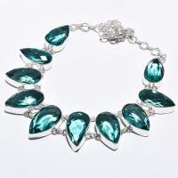 Am 3348d collier sautoir aigue marine bleue 25gr 18x30mm bijou achat vente argent 925