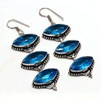 Am 3356a boucles oreilles aigue marine bleue 21gr 10x20mm bijou achat vente argent 925