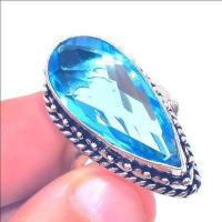 Am 3360a bague chevaliere aigue marine t59 bleue 11gr 12x25mm bijou achat vente argent 925