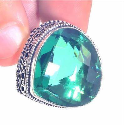 Am 3365a bague chevaliere aigue marine t54 bleue 14gr 22x24mm bijou achat vente argent 925