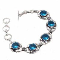 Am 3372d bracelet aigue marine bleue 18gr 10x15mm bijou achat vente argent 925