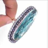 Am 3384c bague t54 chevaliere aigue marine bleue 17gr 12x50mm bijou achat vente argent 925