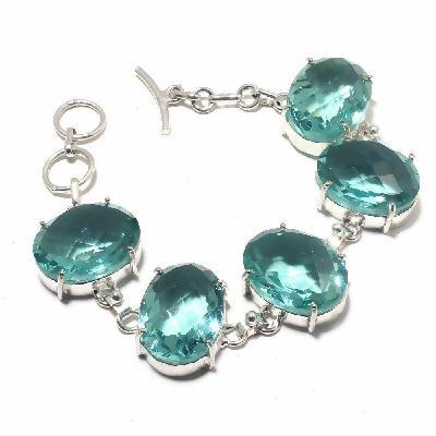 Am 3388c bracelet aigue marine 41gr 15x22mm bijou achat vente argent 925