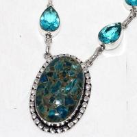 Am 3403b collier pendentif aigue marine 26gr bleue 10x15mm bijou achat vente argent 925