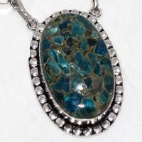 Am 3403c collier pendentif aigue marine 26gr bleue 10x15mm bijou achat vente argent 925