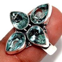 Am 3406a bague chevaliere t57 aigue marine 5gr bleue 6x10mm bijou achat argent 925