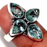 Am 3406b bague chevaliere t57 aigue marine 5gr bleue 6x10mm bijou achat argent 925