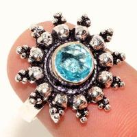 Am 3418b bague t52 aigue marine 6mm 4gr bijou achat vente argent 925