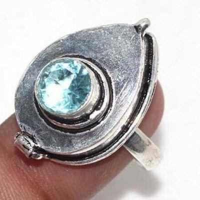 Am 3420a bague poison aigue marine t55 bleue 8gr 8mm bijou achat vente argent 925