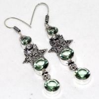 Am 3451a boucles oreilles aigue marine 60mm 8mm ethnique bijou argent 925 vente achat