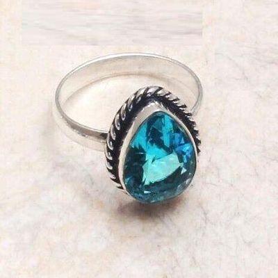 Am 3466a bague t60 5graigue marine 10x15mm ethnique bijou argent 925 vente achat