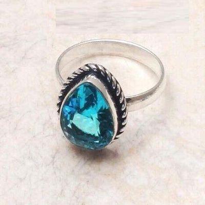 Am 3466a bague t60 5graigue marine 10x15mm ethnique bijou argent 925 vente achat