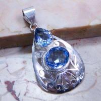 Am 3478b pendants aigue marine bleue 60mm 12x15mm argent 925 vente achat