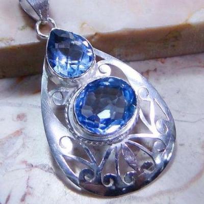 Am 3478c pendants aigue marine bleue 60mm 12x15mm argent 925 vente achat