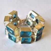 Am 3486 bracelet aigue marine 12 16mm argent925 58gr 3