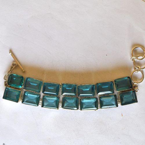 Am 3486 bracelet aigue marine 12 16mm argent925 58gr 4