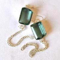 Am 3490 boucle oreilles aigue marine 1520mm argent925 16gr 4