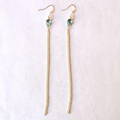 Am 3491 boucles oreilles aigue marine 8 8mm argent925 4gr 2