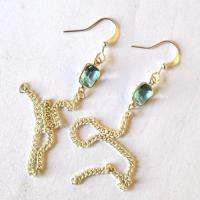 Am 3491 boucles oreilles aigue marine 8 8mm argent925 4gr 4