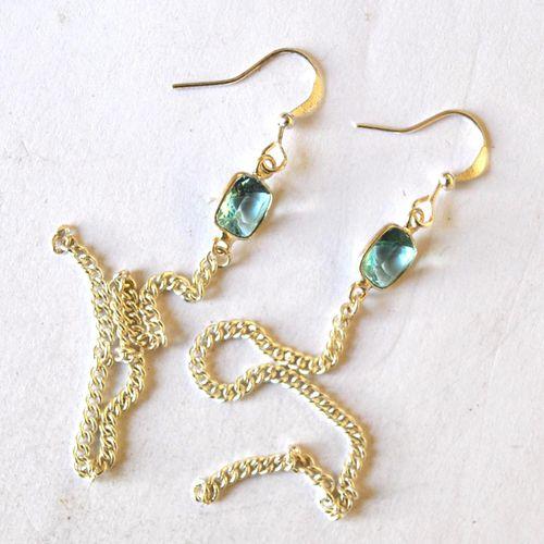 Am 3491 boucles oreilles aigue marine 8 8mm argent925 4gr 4