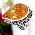 Amb 000 bague chevaliere t58 ambre amber baltique baltic achat vente bijoux argent 925