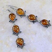 Amb 019a boucles pendants oreilles ambre amber baltique achat vente bijoux argent 925