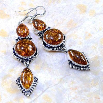 Amb 023a boucles pendants oreilles ambre amber baltique achat vente bijoux argent 925