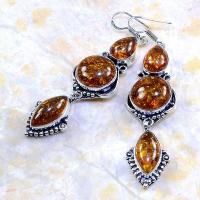 Amb 023b boucles pendants oreilles ambre amber baltique achat vente bijoux argent 925