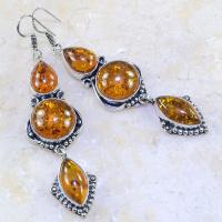 Amb 044a boucles pendants oreilles ambre amber baltique achat vente bijoux argent 925