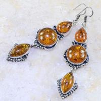 Amb 044b boucles pendants oreilles ambre amber baltique achat vente bijoux argent 925