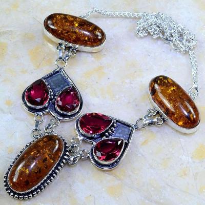 Amb 046a collier parure sautoir ambre grenat amber baltique achat vente bijoux argent 925