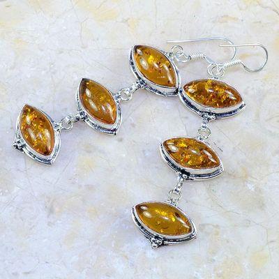Amb 050a boucles pendants oreilles ambre amber baltique achat vente bijoux argent 925 1