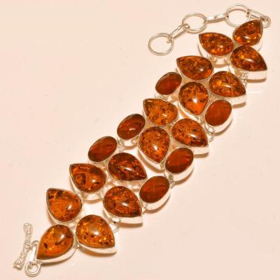 Amb 055d bracelet ambre amber baltique baltic citrine madereachat vente bijoux argent 925