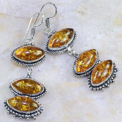 Amb 064a boucles pendants oreilles ambre amber baltique achat vente bijoux argent 925